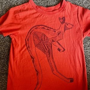 TEA COLLECTION - Orange kangaroo shirt size 12